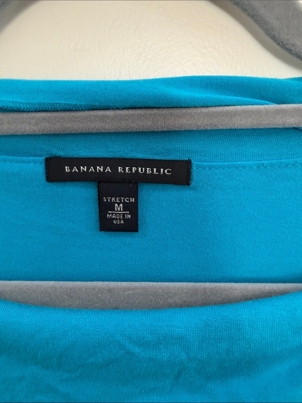 Banana Republic Teal Knot-Shoulder Sleeveless Tank - Picture 2 of 2